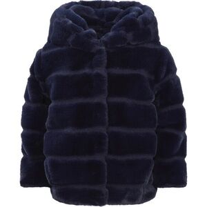 Apparis Kids Navy Faux Fur Jacket